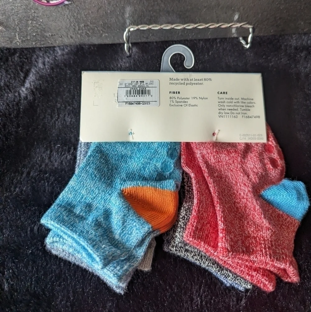 NWT Cat & Jack 6 Pack Low Cut Socks 12-24M